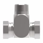 Weatherhead by Danfoss, 2254 Series Tee/Y Adapters NPSM Internal Pipe Swivel/NPTF External Pipe, Carbon steel