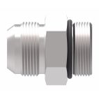 Weatherhead by Danfoss, 202702 Series Straight Adapters SAE O-ring Boss/37° Flare, Stainless Steel