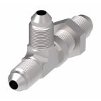 Weatherhead by Danfoss, 203008 Series Tee/Y Adapters SAE 37˚ Flare Bulkhead/SAE 37˚ Flare, Carbon steel