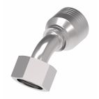 Weatherhead by Danfoss 4S Series Crimp Hose Fittings Female Swivel DIN 24 Seat 45 Elbow 1 IN Metric -10