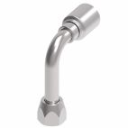 Weatherhead by Danfoss 4T Series Crimp Hose Fittings JIC/37˚ Female Swivel 90˚ Long Drop Elbow 3/4 IN SAE 37 -6
