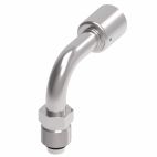 Weatherhead by Danfoss 757 E Series Crimp Hose Fittings Bumped Tube O-Ring Male Swivel 90 Tube Elbow 7/8 IN Inverted -12