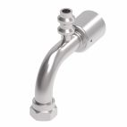 Weatherhead by Danfoss 757 E Series Crimp Hose Fittings Bumped Tube O-Ring Fem Swivel 90 Tube Elbow 2/R134a Service Port 3/4 IN SAE -8