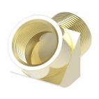 Weatherhead by Danfoss, Air Brake Connectors for Nylon Tubing 45˚ Male Elbow, Brass