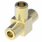 Weatherhead by Danfoss, Push-Connect Swivel Tee/Y Adapter, Brass