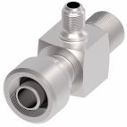 Weatherhead by Danfoss, 757 E series A/C Fitting 90˚ Bumped Tube O-ring R12 Service Port Adapter, Carbon Steel
