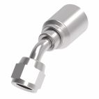 Weatherhead by Danfoss,  4T Series Crimp Hose Fittings JIC/37˚ Female Swivel 45˚ Elbow, SAE 37, -3,