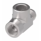 Weatherhead by Danfoss, 203104 Series Tee/Y Adapters NPTF Internal Pipe/NPTF Internal Pipe/SAE 37° flare, Carbon Steel