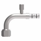 Weatherhead by Danfoss E-Z Clip System A/C Refrigeration Products Female SAE 45° w High Side Charge Port R134a 90° Elbow 7/8 IN SAE 45 -10