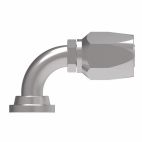 Weatherhead by Danfoss 104 N series Field Attachable Hose Fittings SAE Code 61 90 Elbow 1 3/16 IN Flanged -16