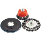 Angle Grinder Wire Wheel & Flap Disc Kit